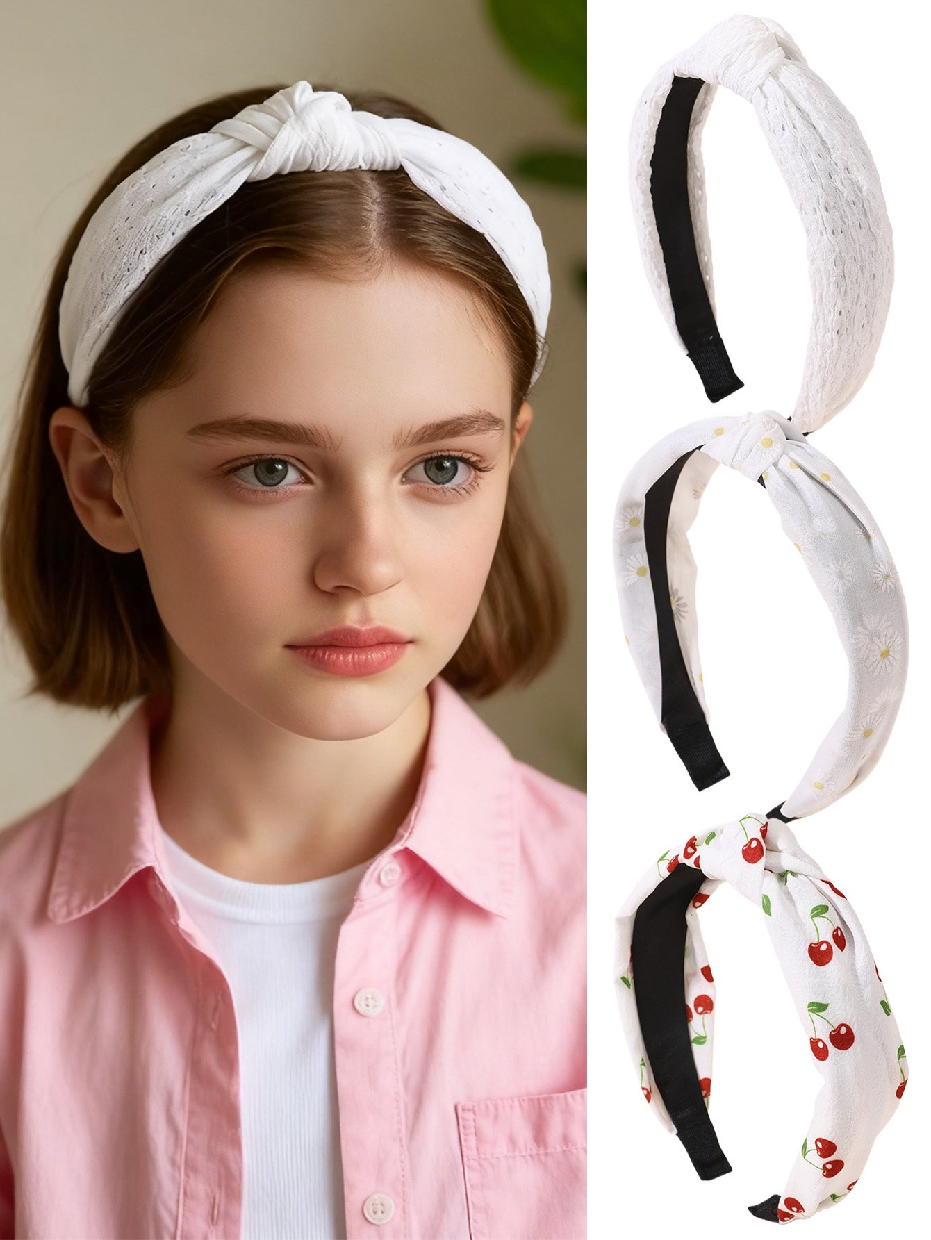 Set of 3 - Printed Knot Headband