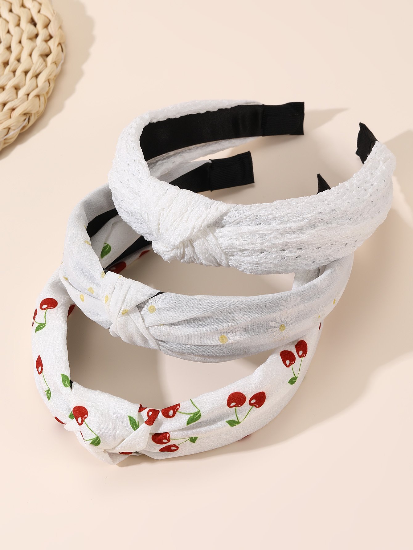 Set of 3 - Printed Knot Headband