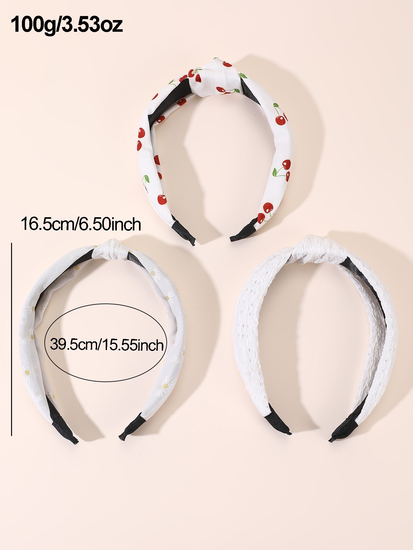 Set of 3 - Printed Knot Headband