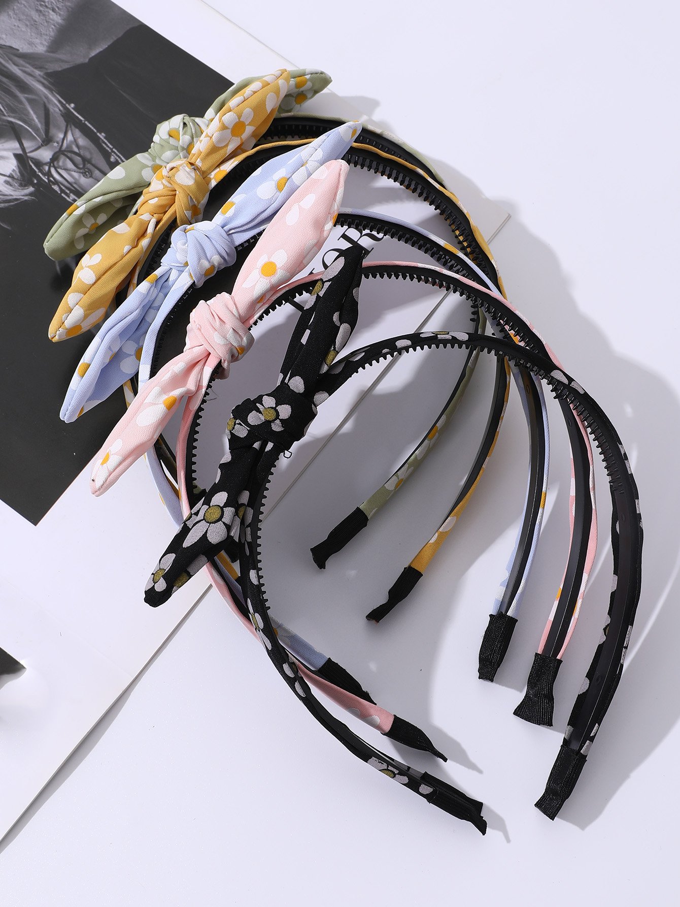 Set of 5 - Printed Bow Headband