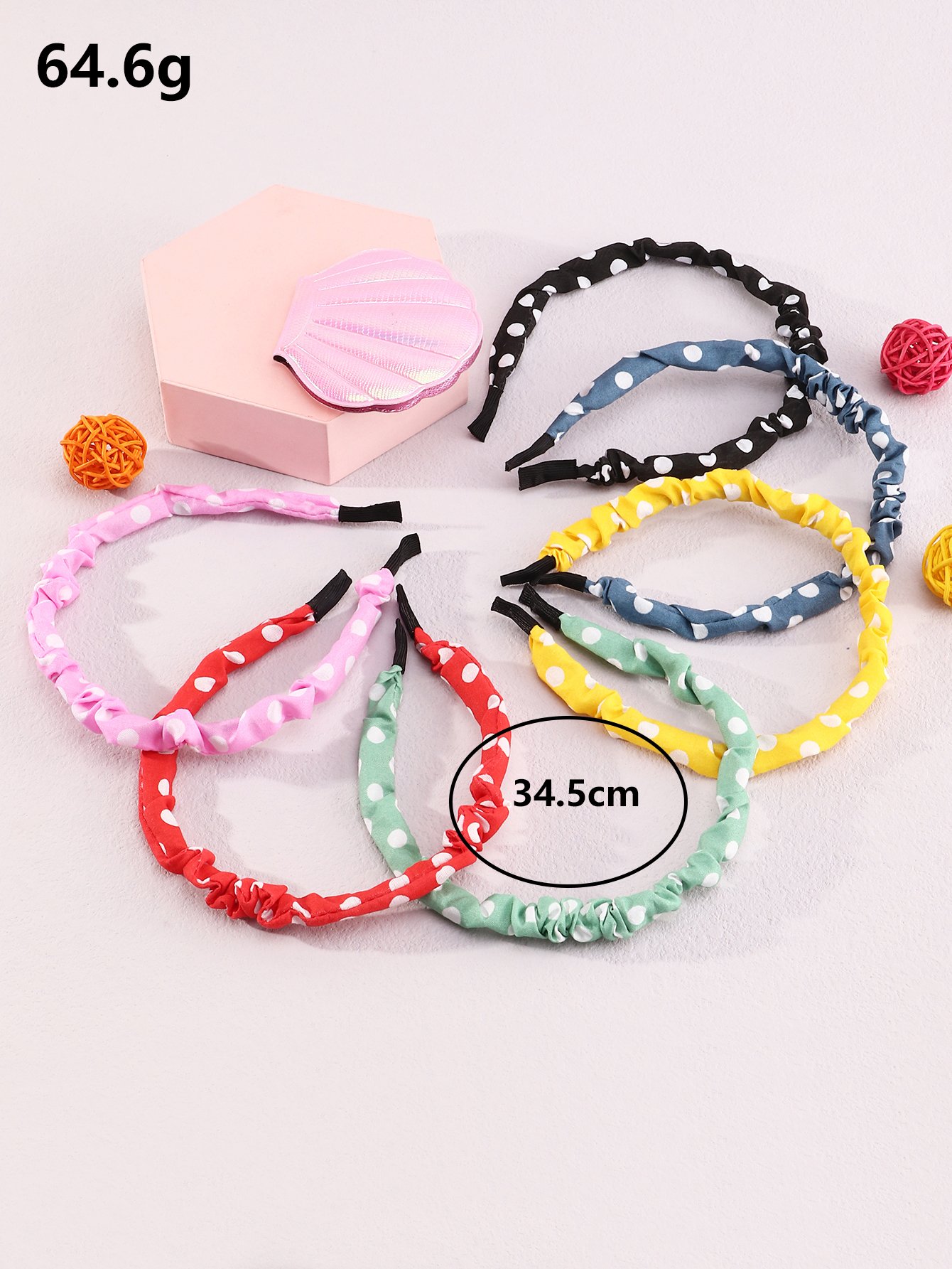 Set of 6 - Polk Dot Pattern Headband