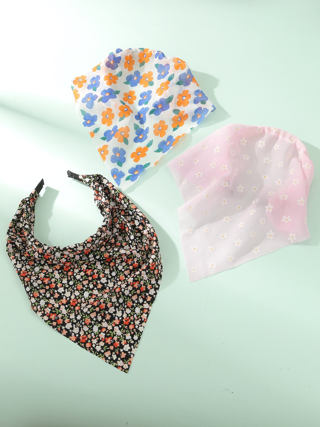 Set of 3 - Floral Print Headband