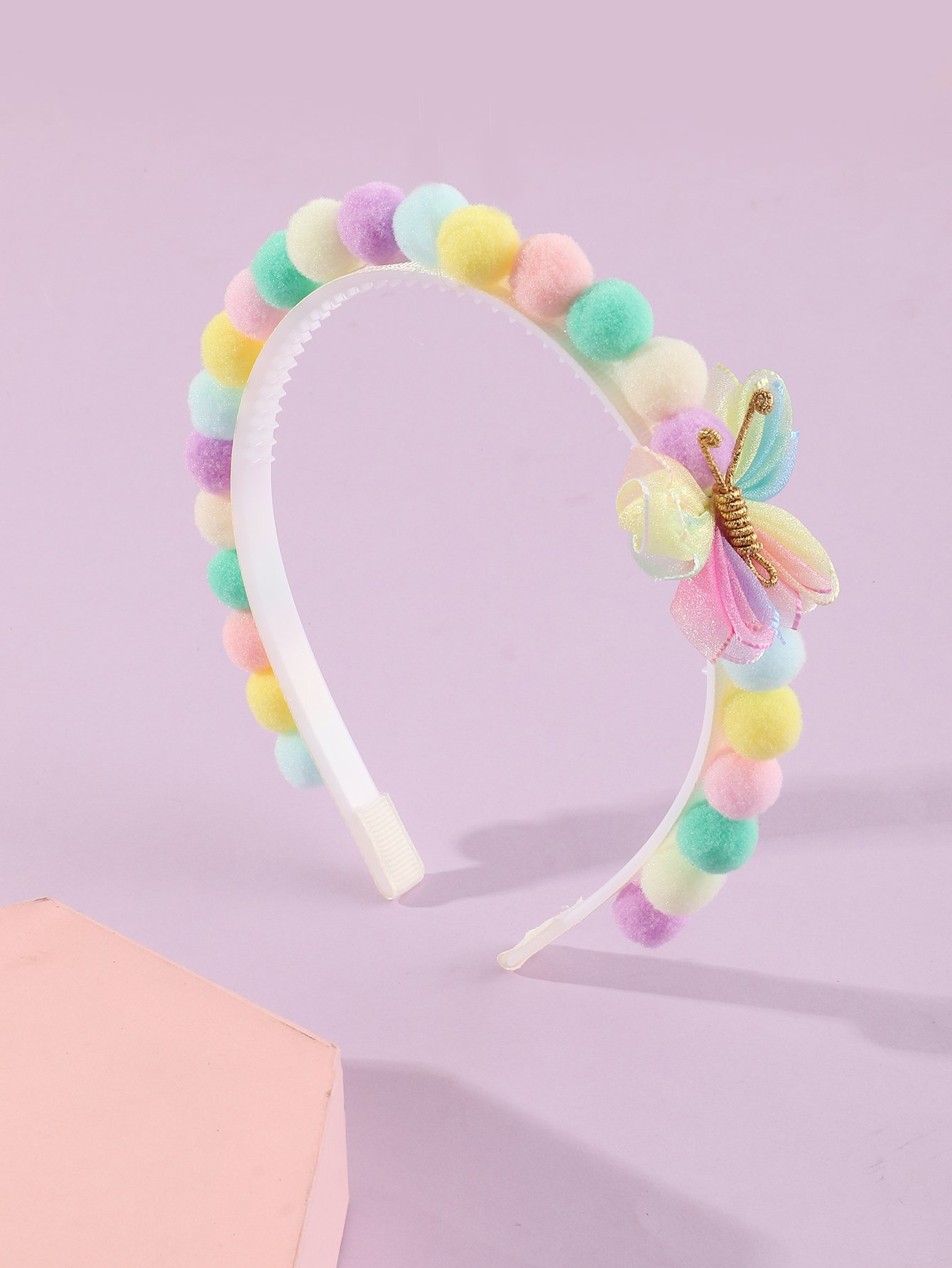 Pompom Trim Headband