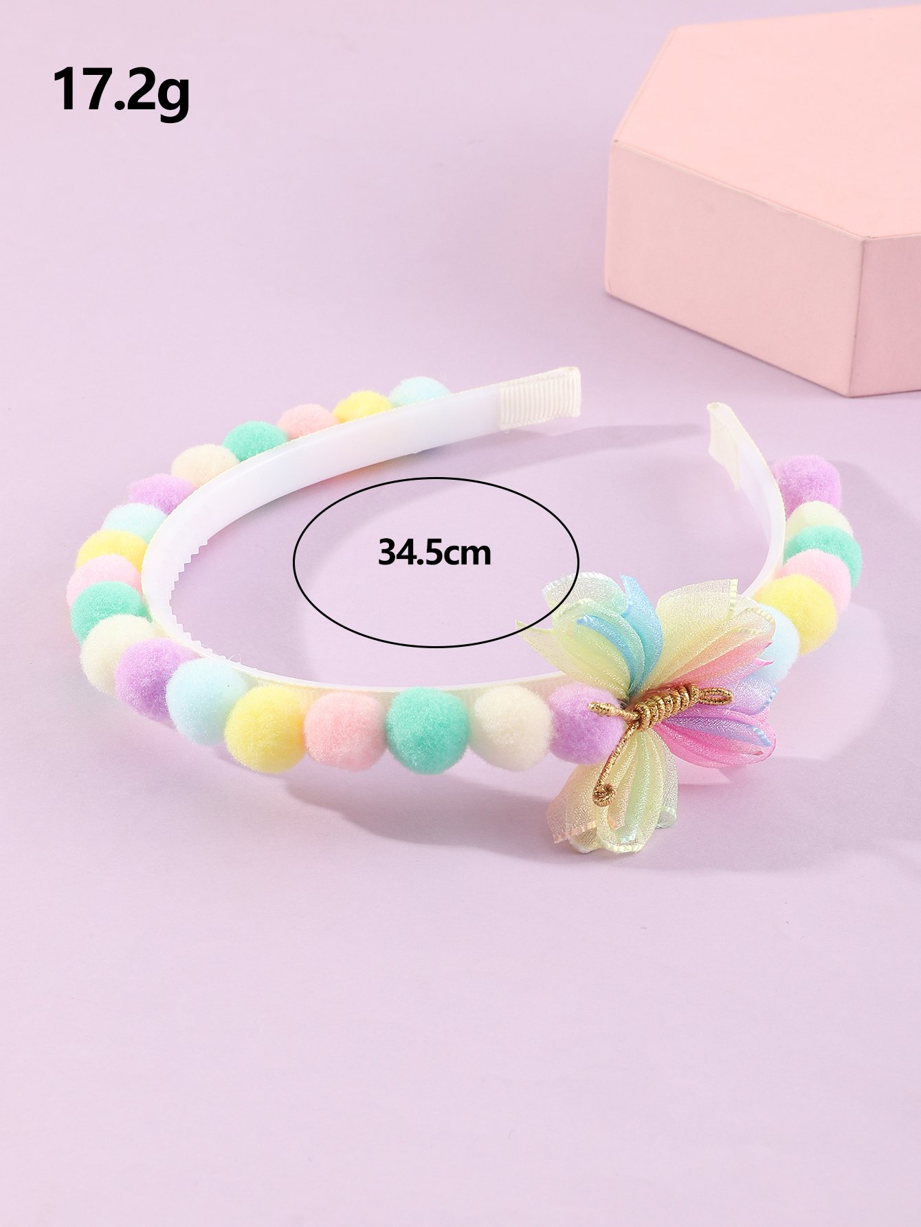 Pompom Trim Headband