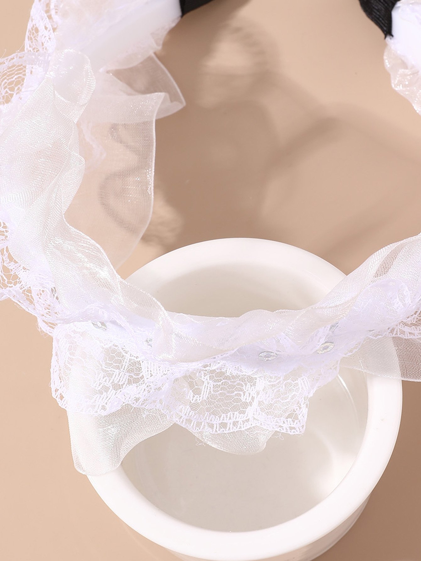 Ruffled Mesh Headband