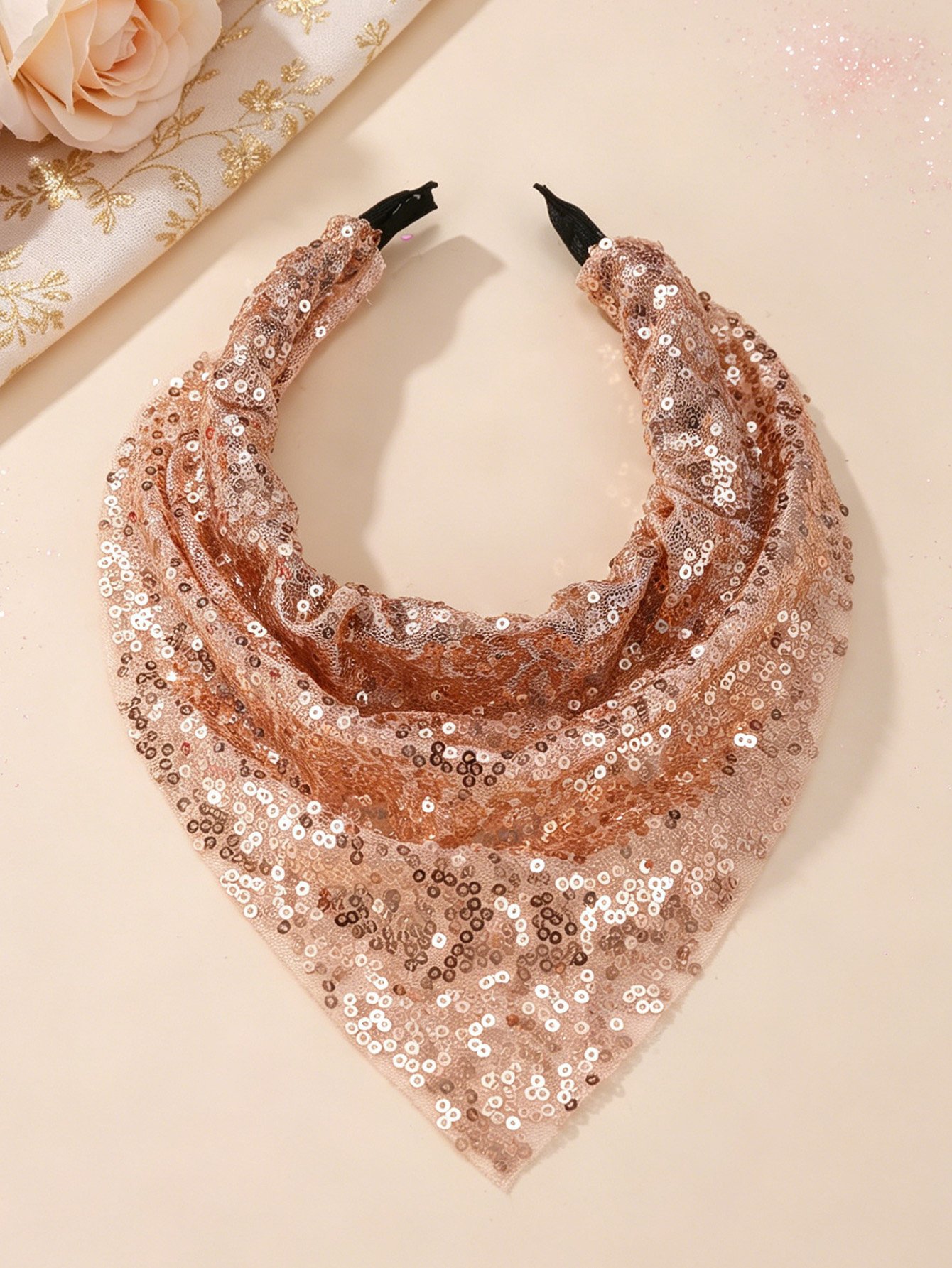 Girls brown Sequin Headband
