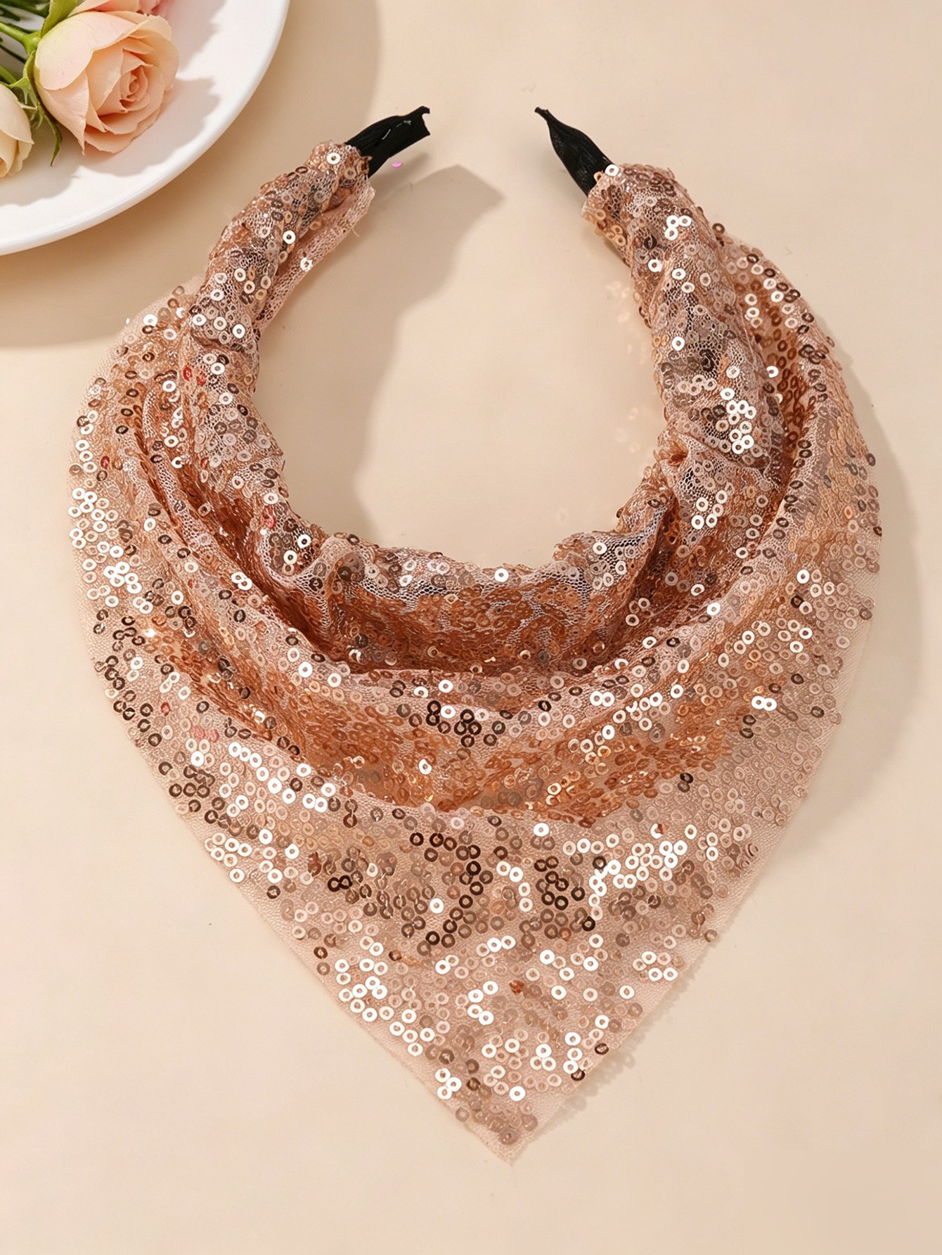 Girls brown Sequin Headband