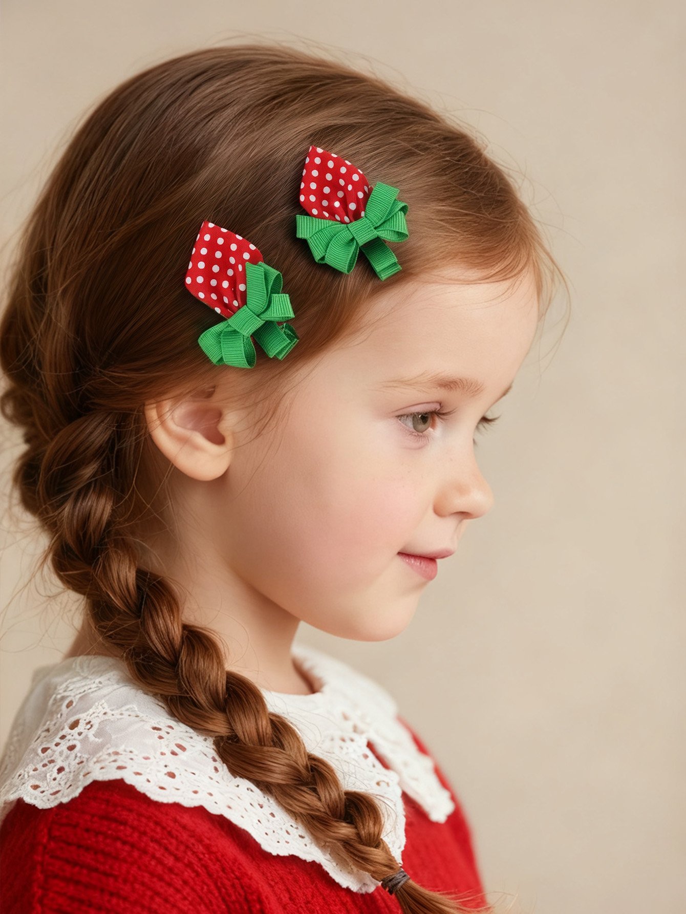 Set of 2 - Strawberry Hair Clips