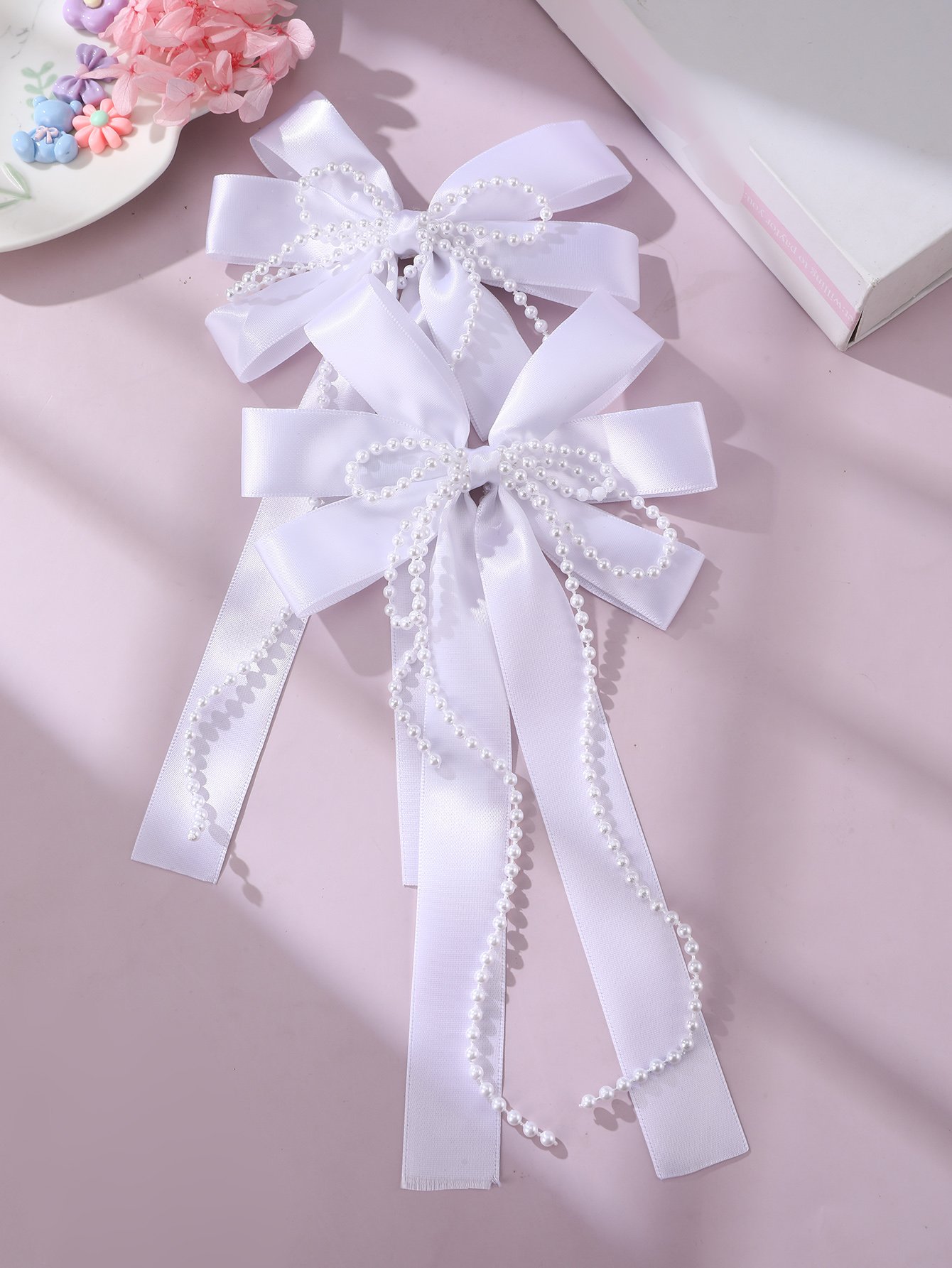 Set of 2 - Solid Bow Hair Clips