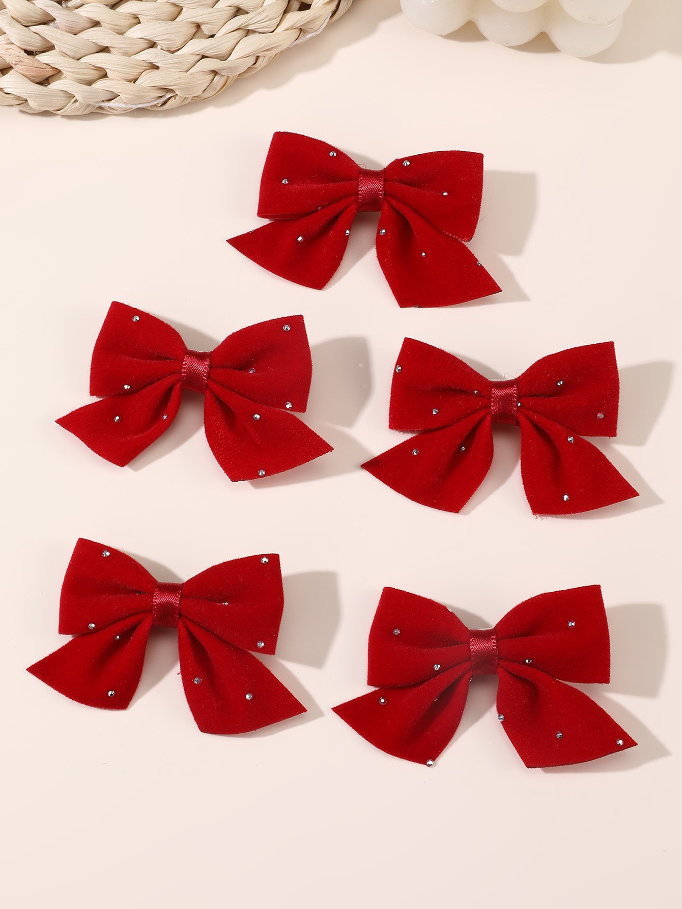 Set of 10 - Solid  Bow Hair Clips
