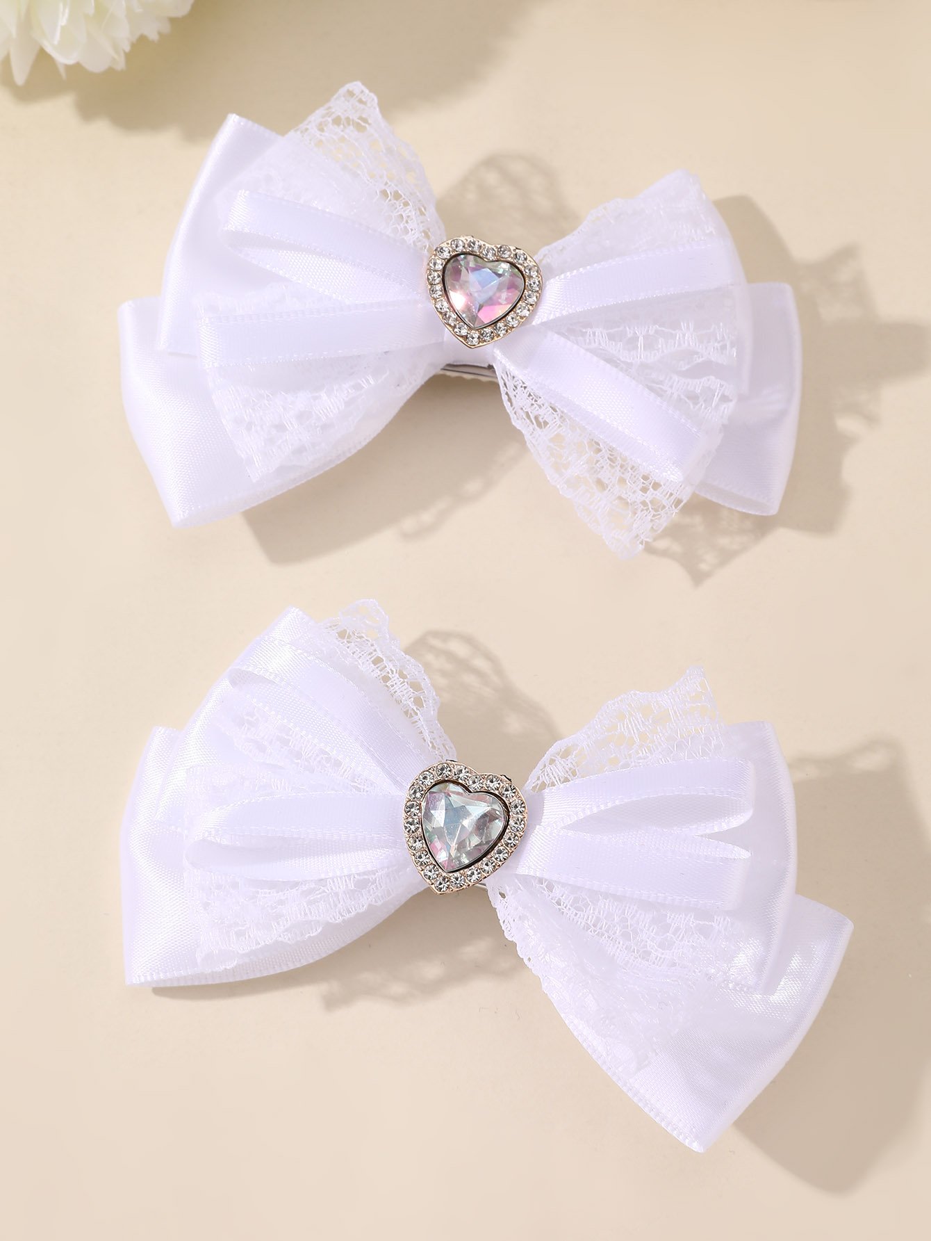 Set of 2 - Mesh Bow Hair Clips