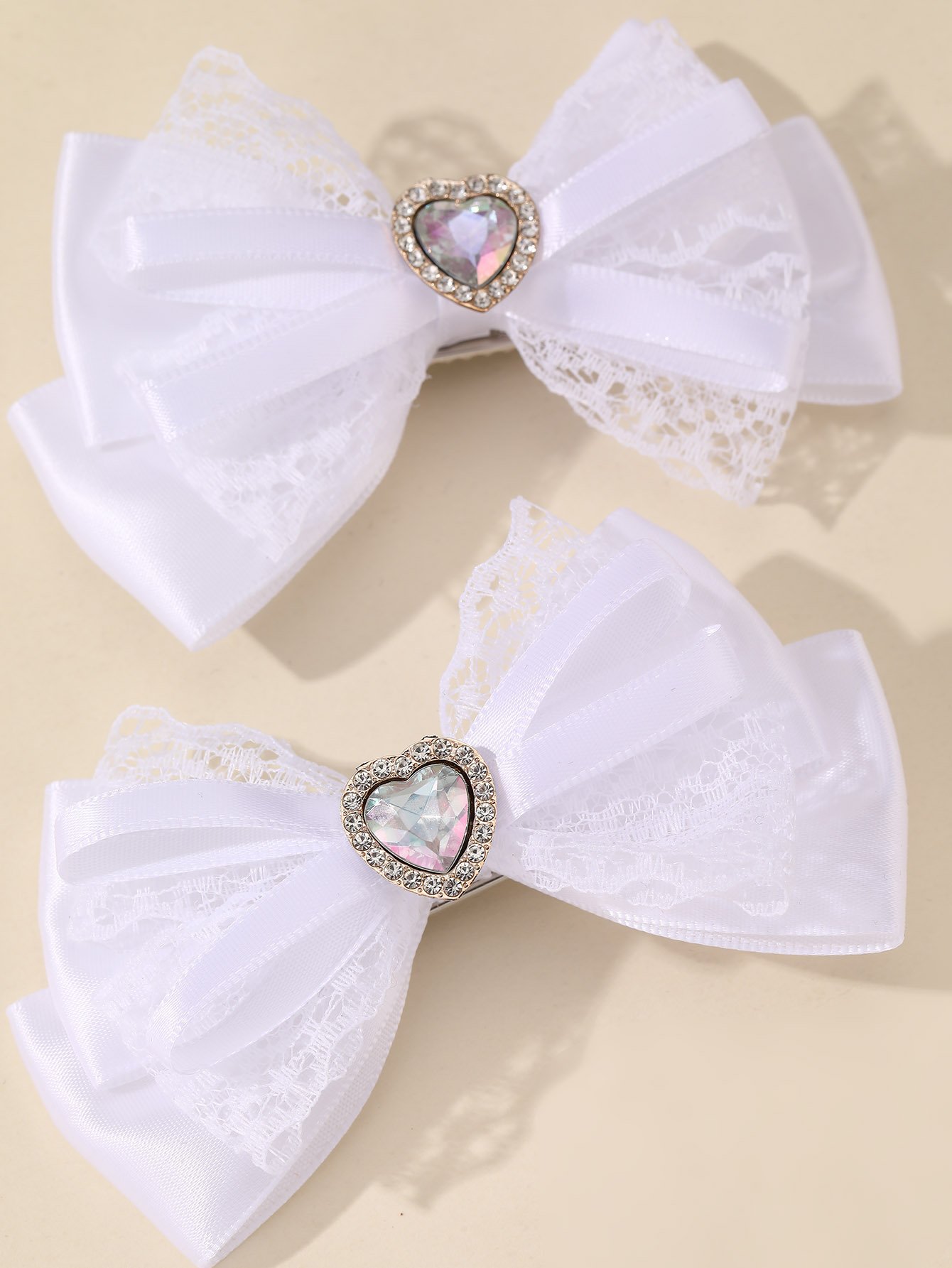 Set of 2 - Mesh Bow Hair Clips