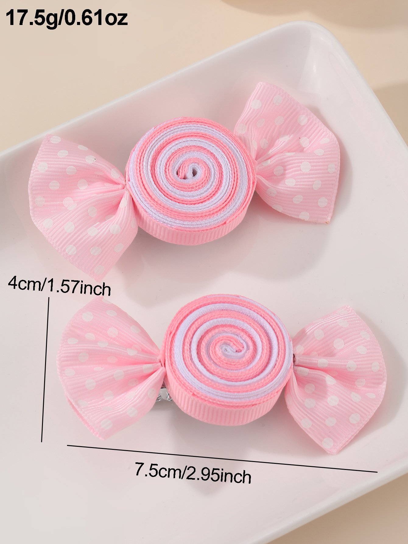 Set of 2 - Candy Style Hair Clips