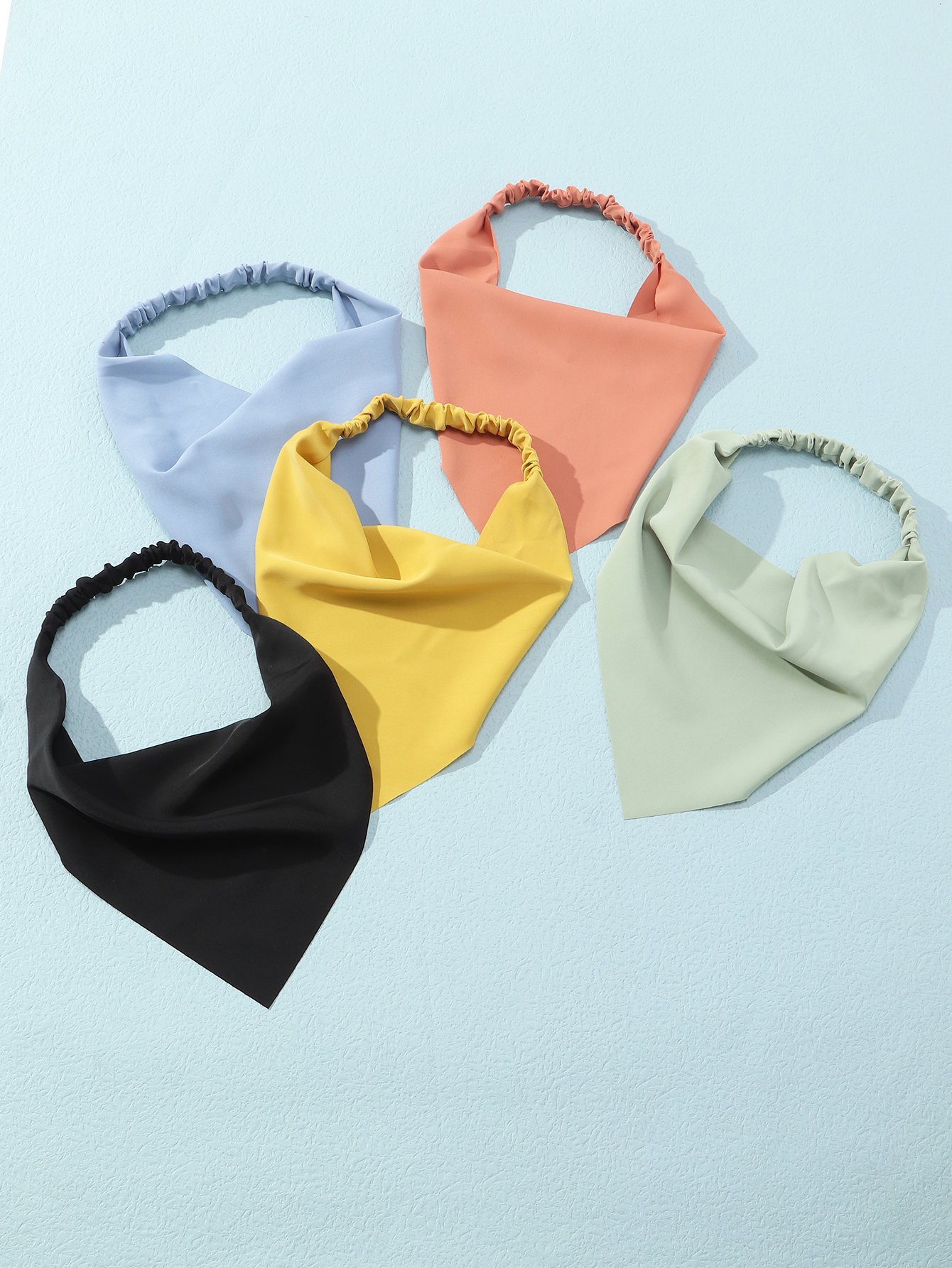 Set of 5 - Solid Triangle Headband