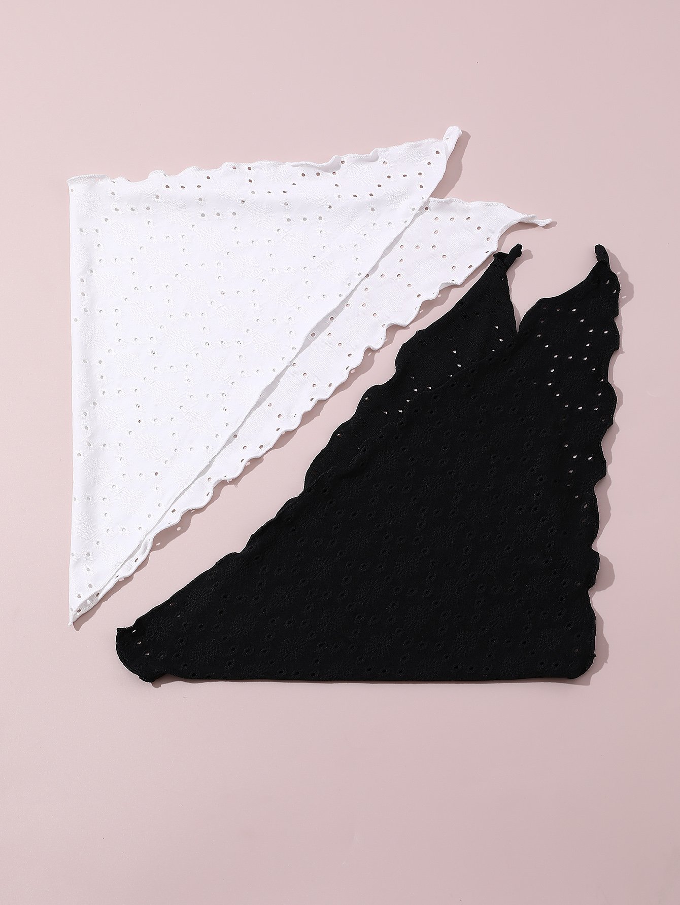 Set of 2 - Triangle Eyelet Elastic Headband