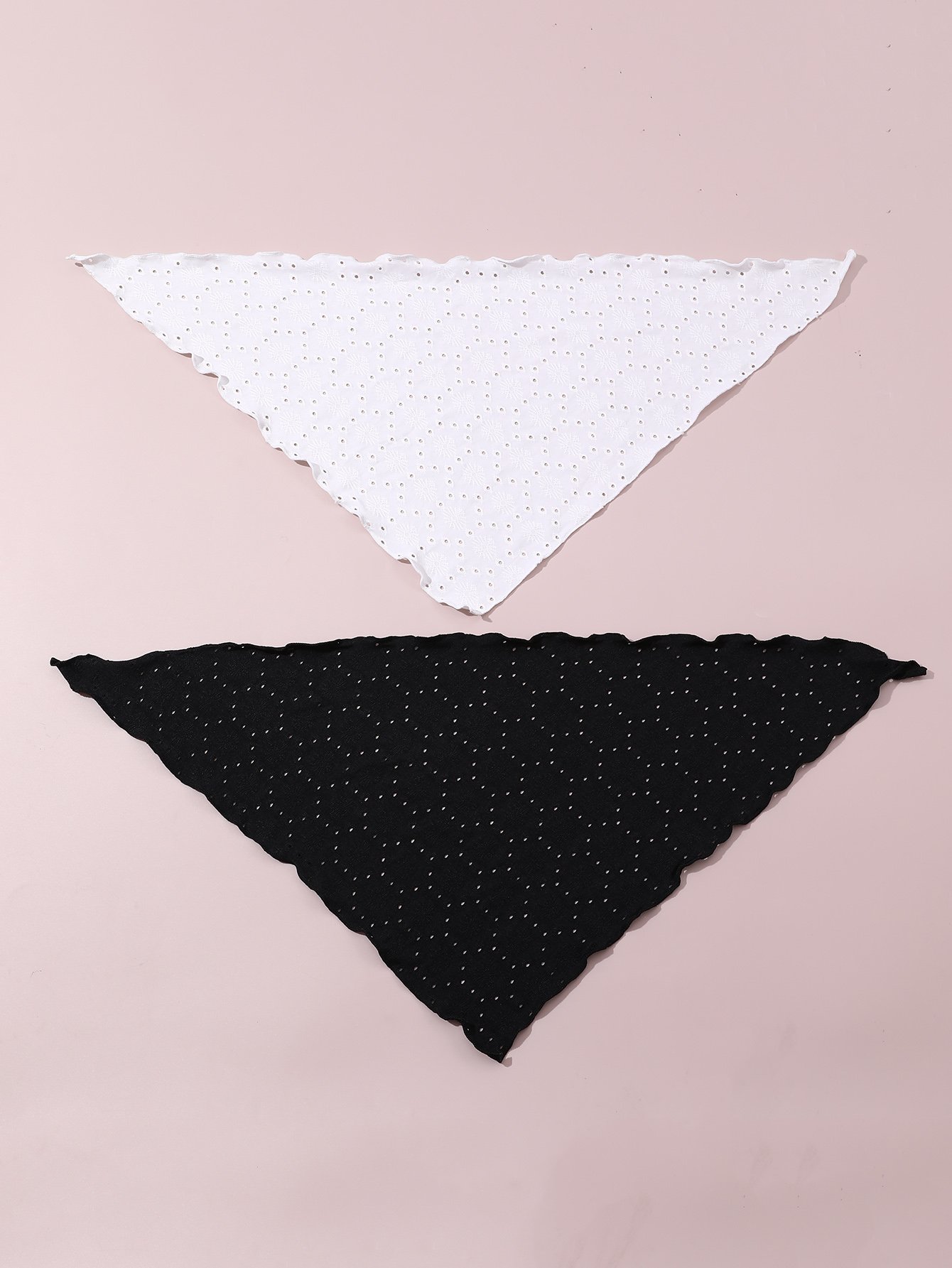 Set of 2 - Triangle Eyelet Elastic Headband