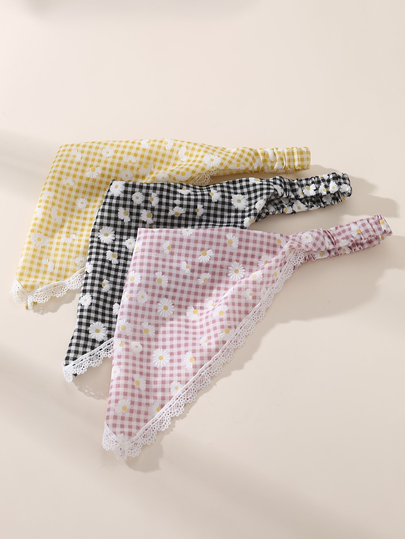 Set of 3 - Floral Print Triangle Headband
