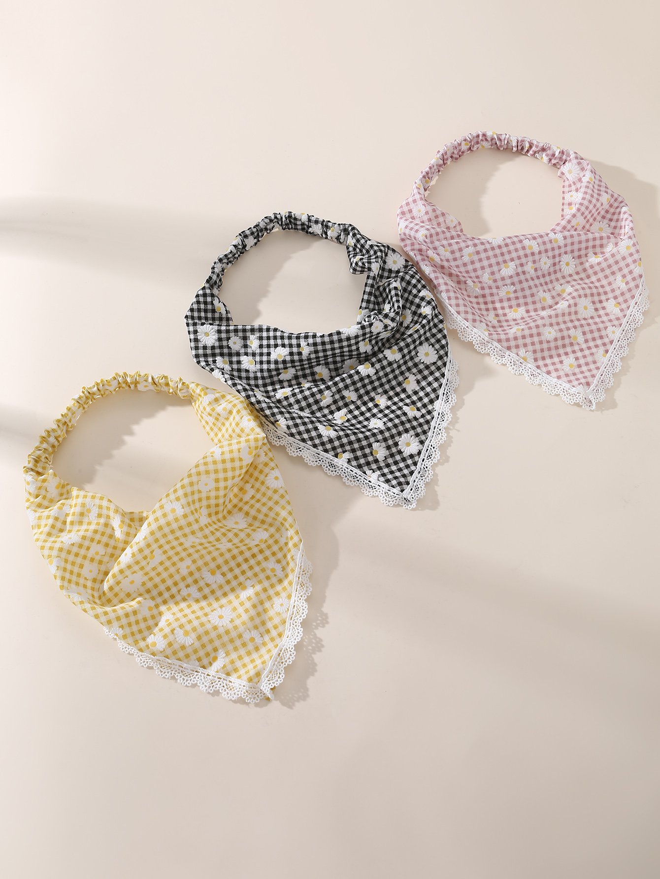 Set of 3 - Floral Print Triangle Headband