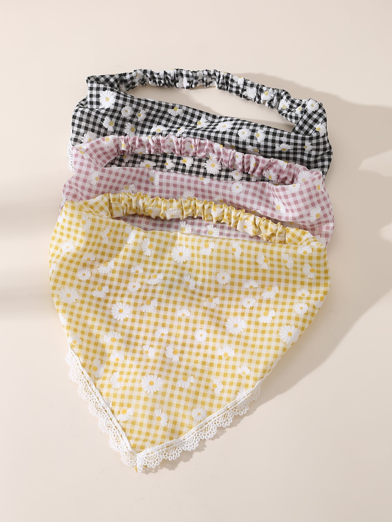 Set of 3 - Floral Print Triangle Headband