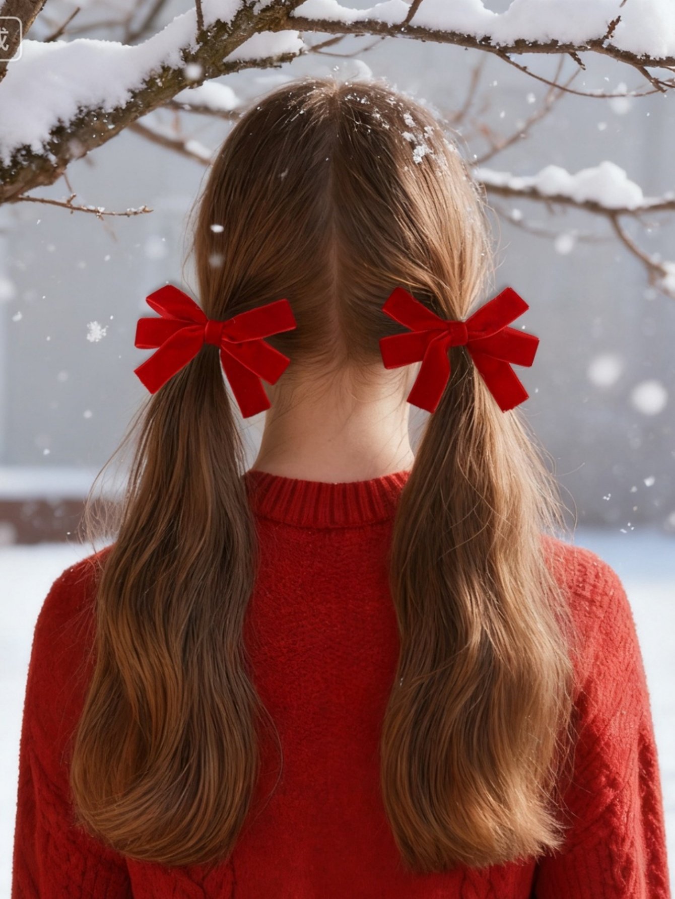 Set of 2 - Solid Bow Hair Ties