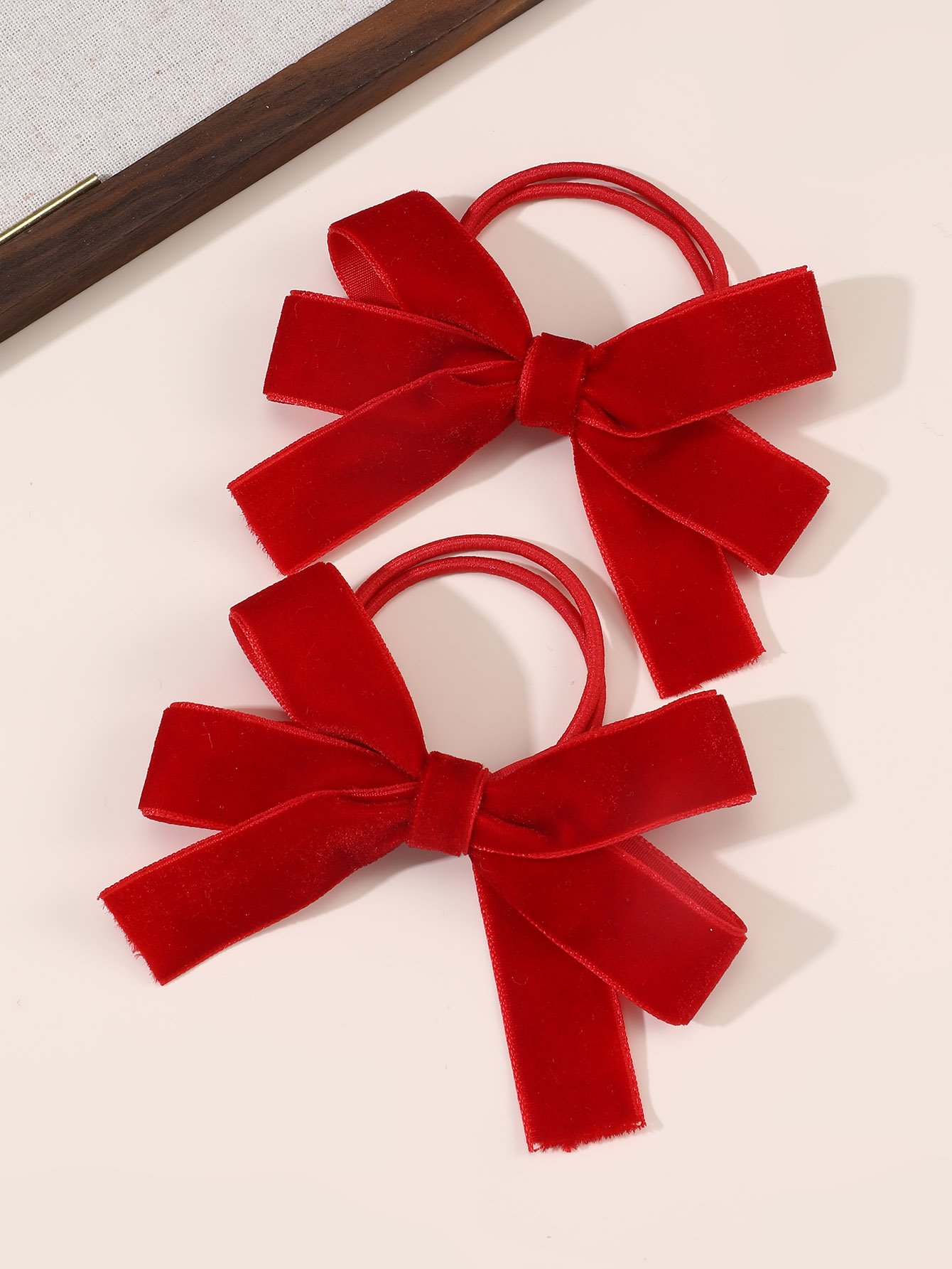 Set of 2 - Solid Bow Hair Ties
