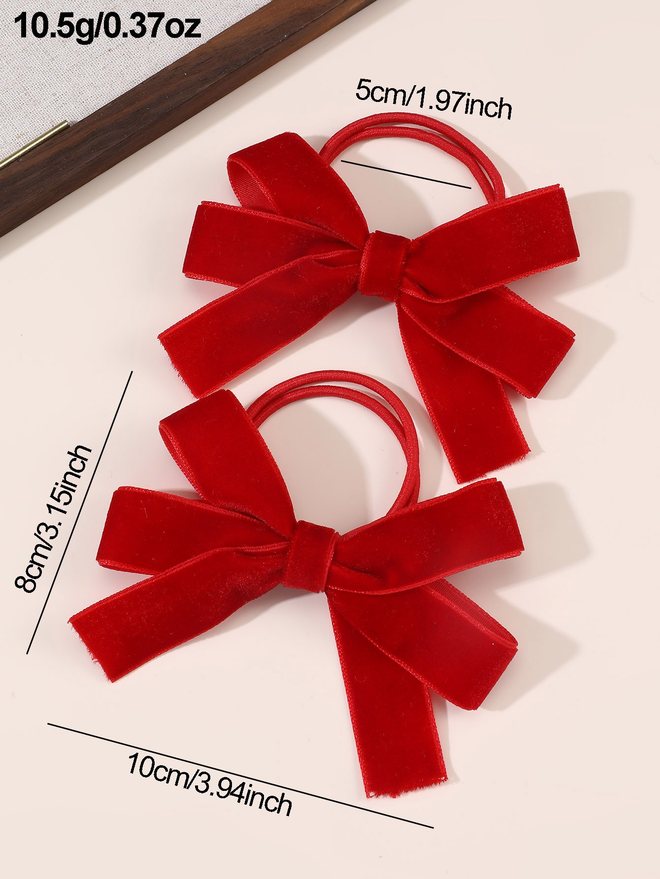 Set of 2 - Solid Bow Hair Ties
