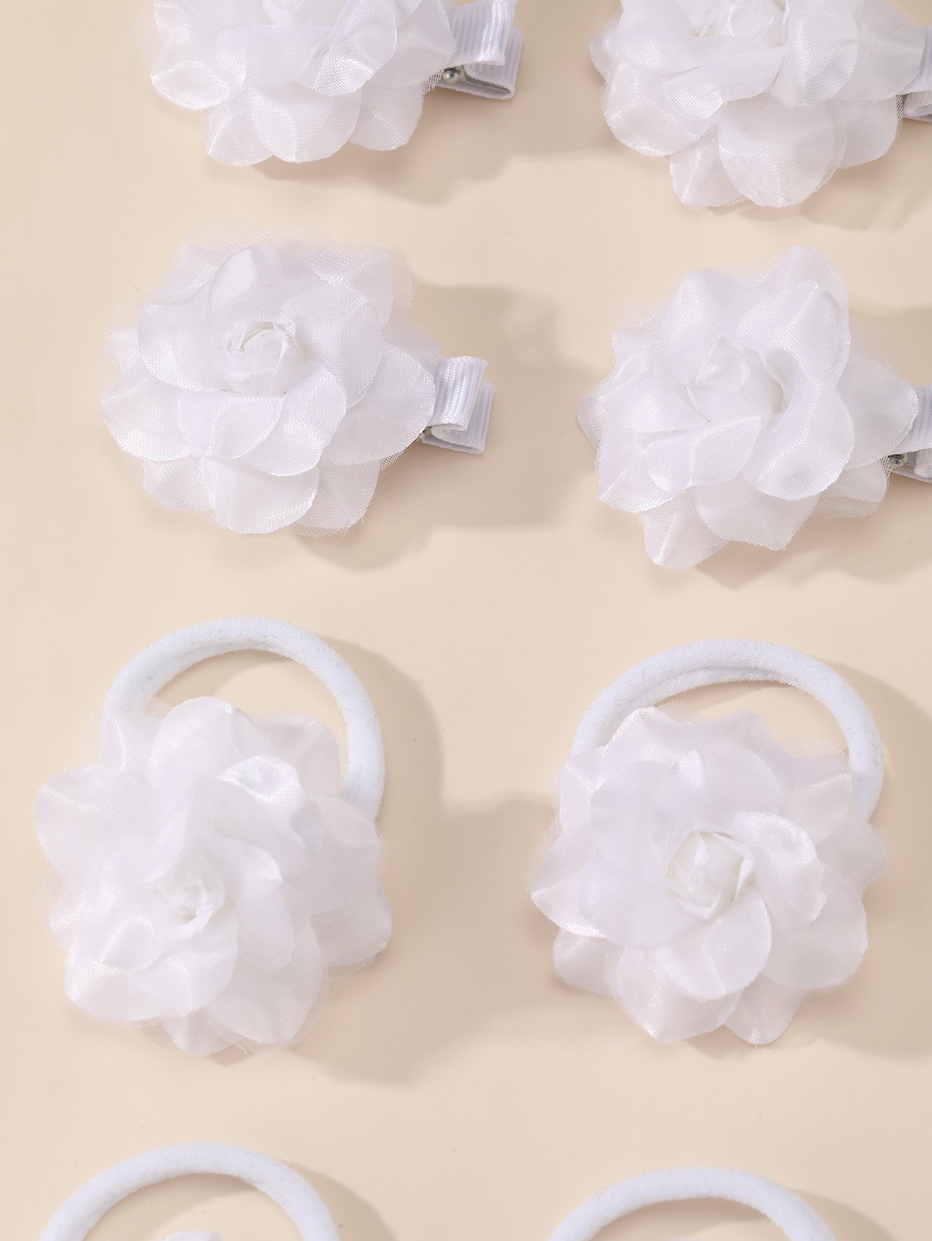 Set of 8 - Flower Hair Ties