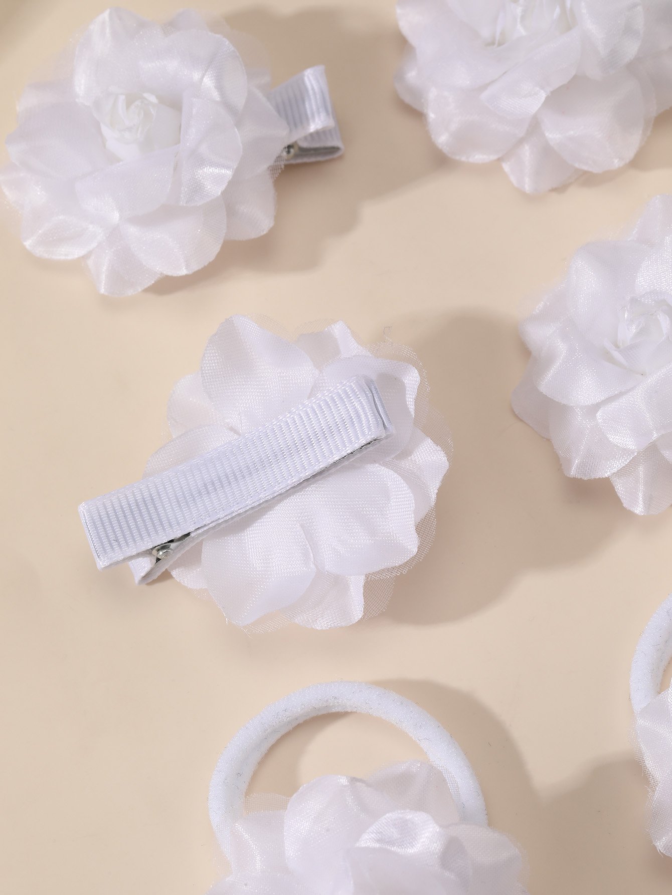 Set of 8 - Flower Hair Ties