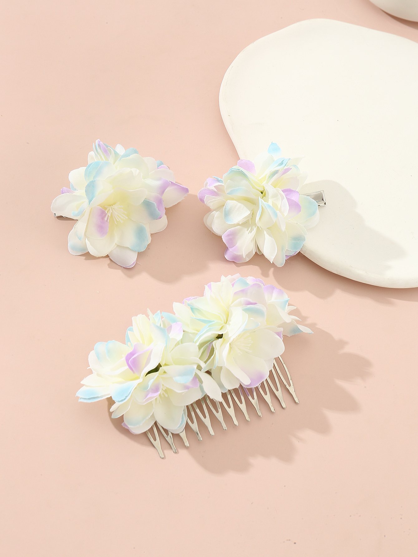3-Piece - Flower Hair Accessories Set