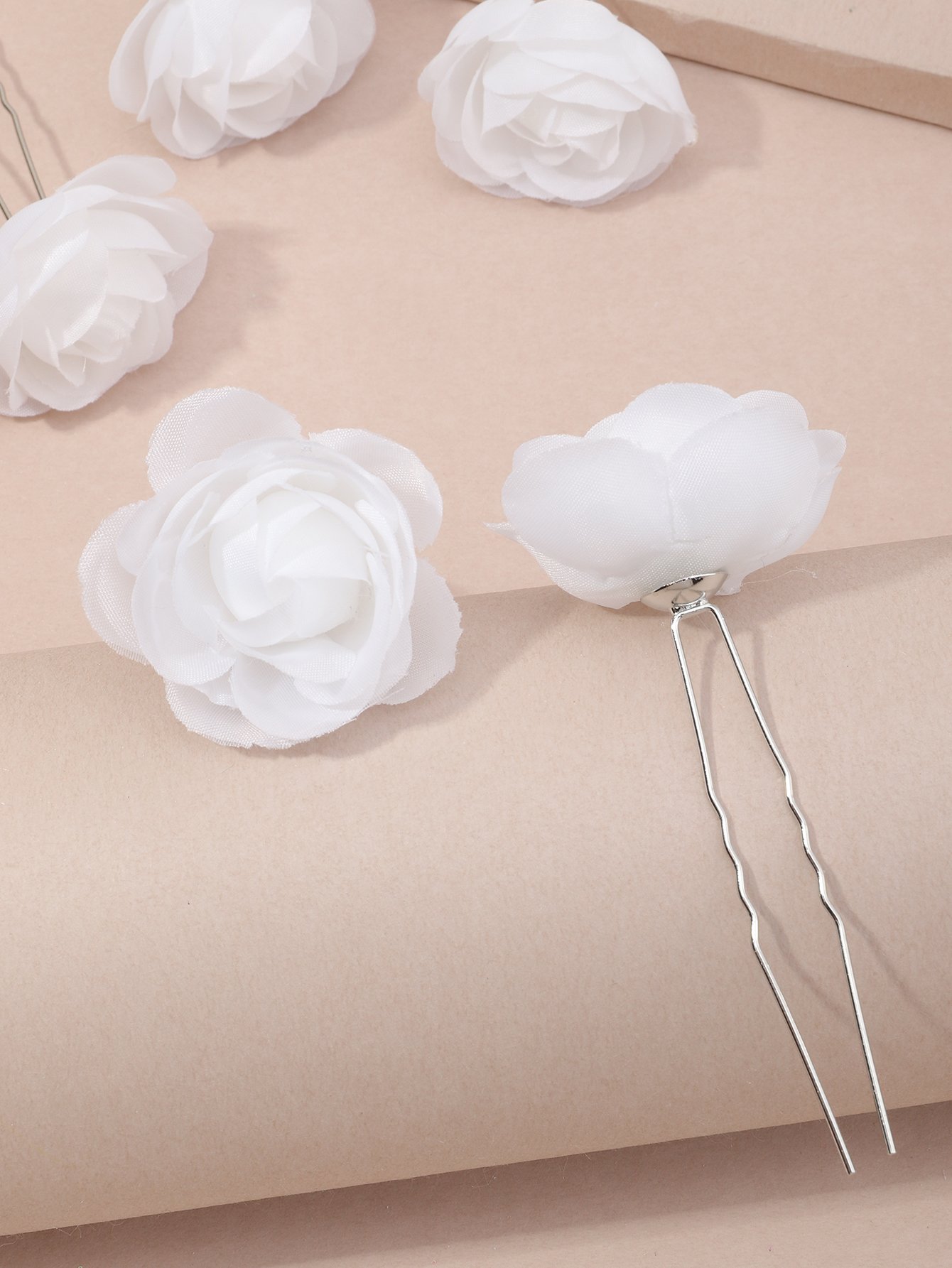 Set of 5 -Flower Hair Pins