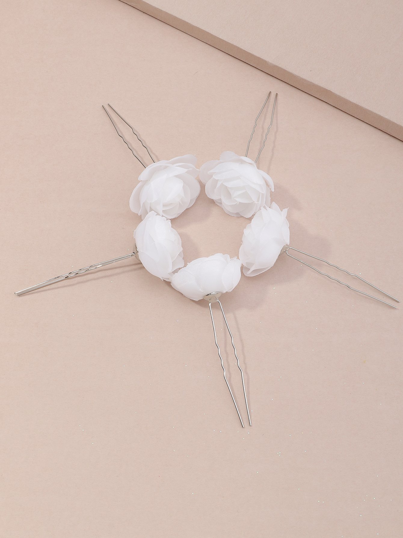 Set of 5 -Flower Hair Pins