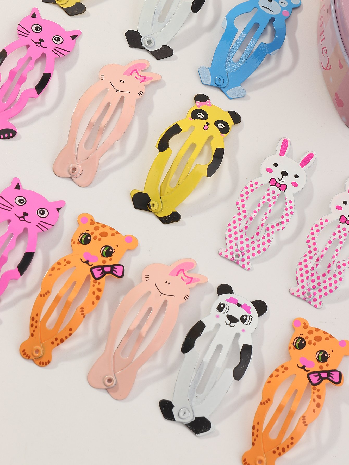 16-Piece Animal Pattern Hair Clips