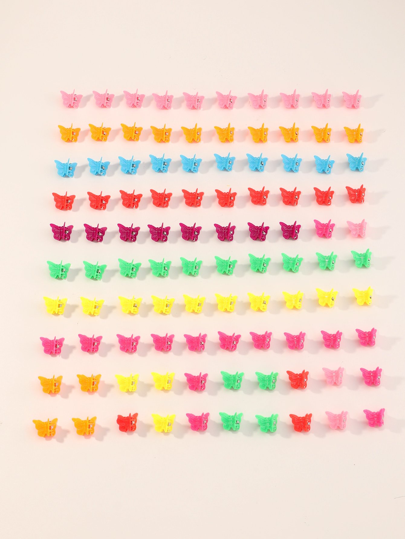 100-Piece Butterfly Mini Hair Clips