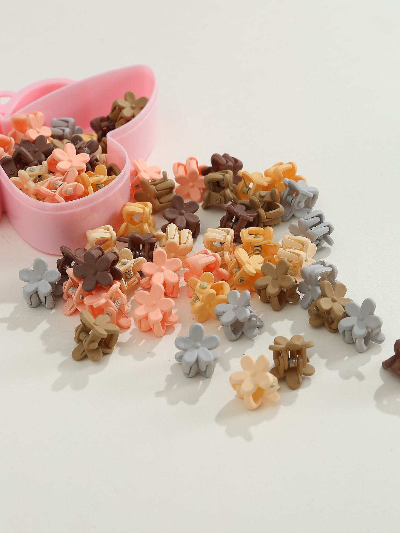 Pack of 40 - Girls Pastel Flower Hair Accessories