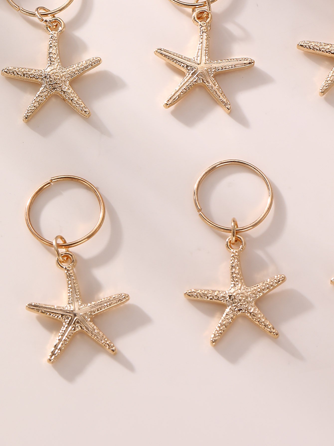 Set of 6 - Starfish Hair Charms