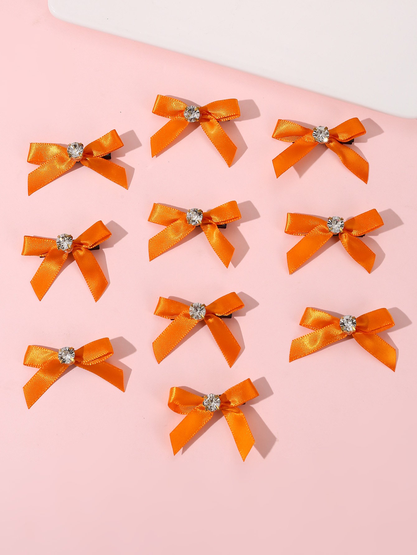 Set of 10 - Solid Bow Hair Clips