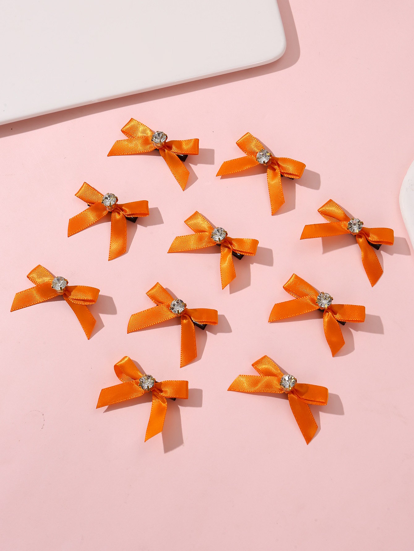 Set of 10 - Solid Bow Hair Clips