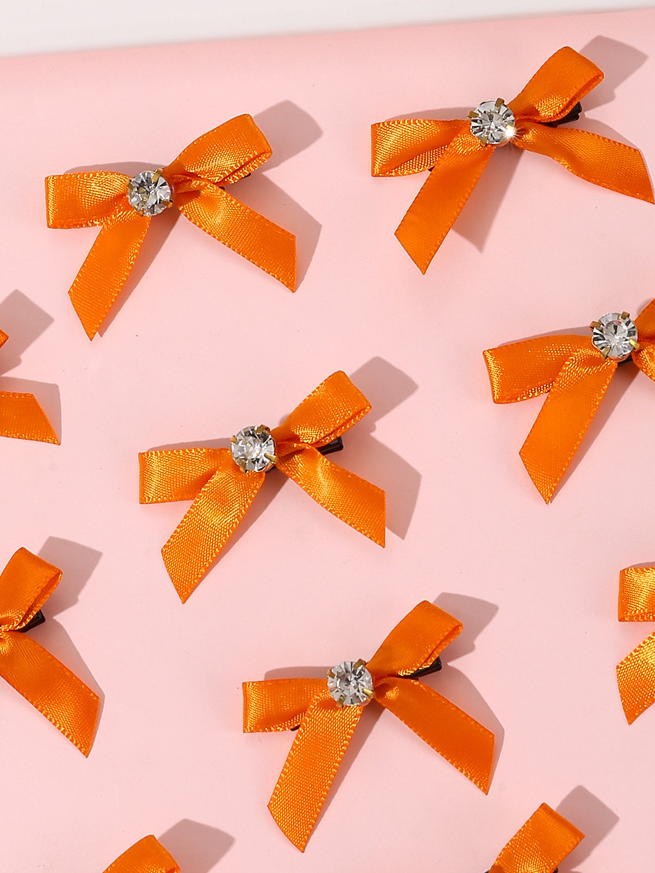 Set of 10 - Solid Bow Hair Clips