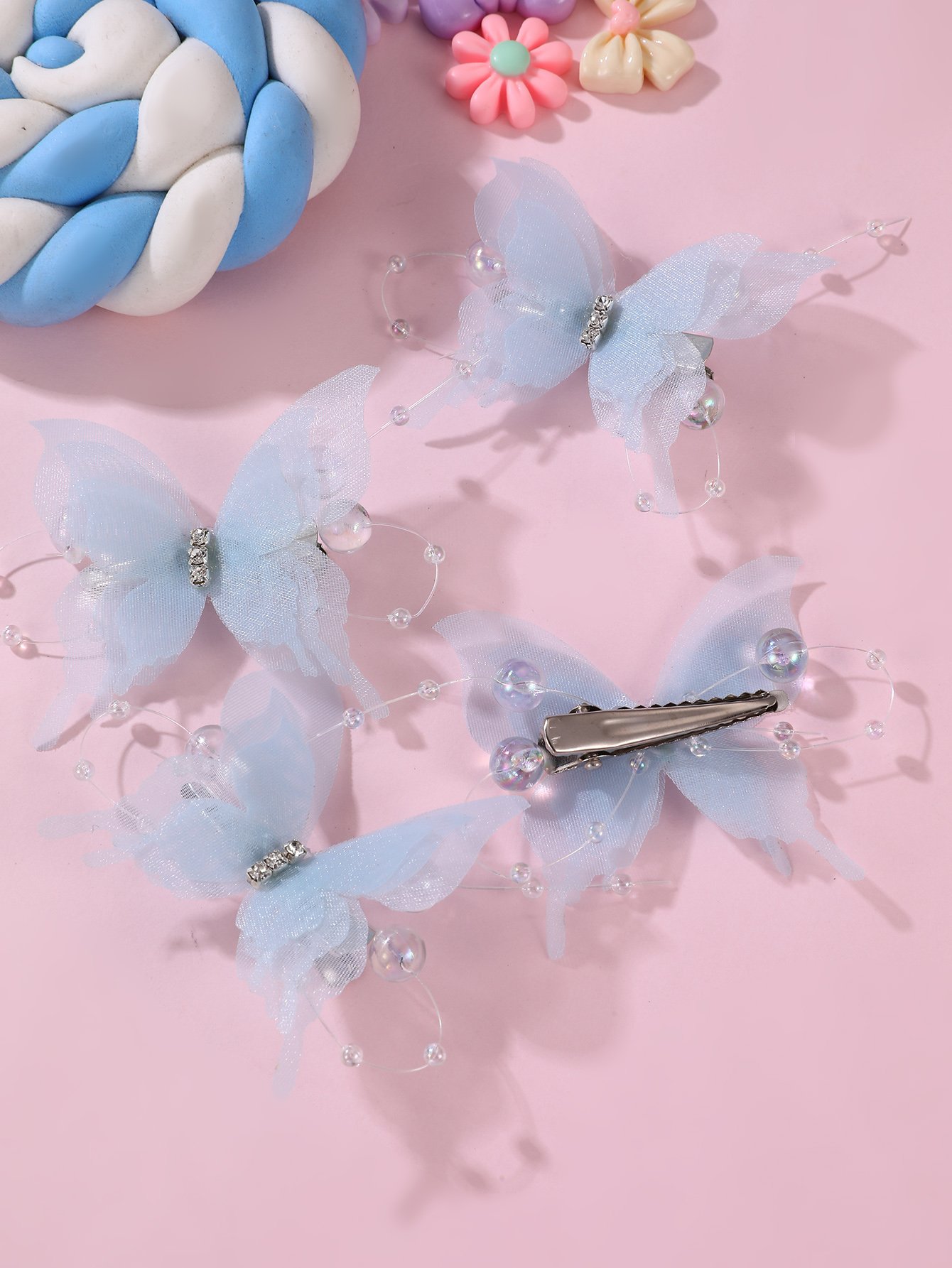 Set of 5 - Butterfly Hair Clips