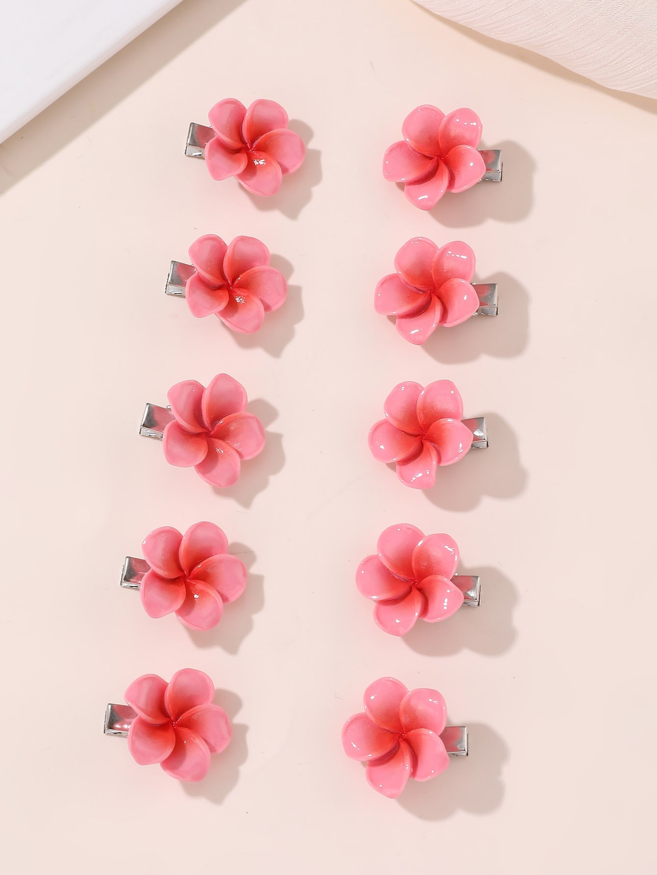 Set of 10 - Flower Hair Clips