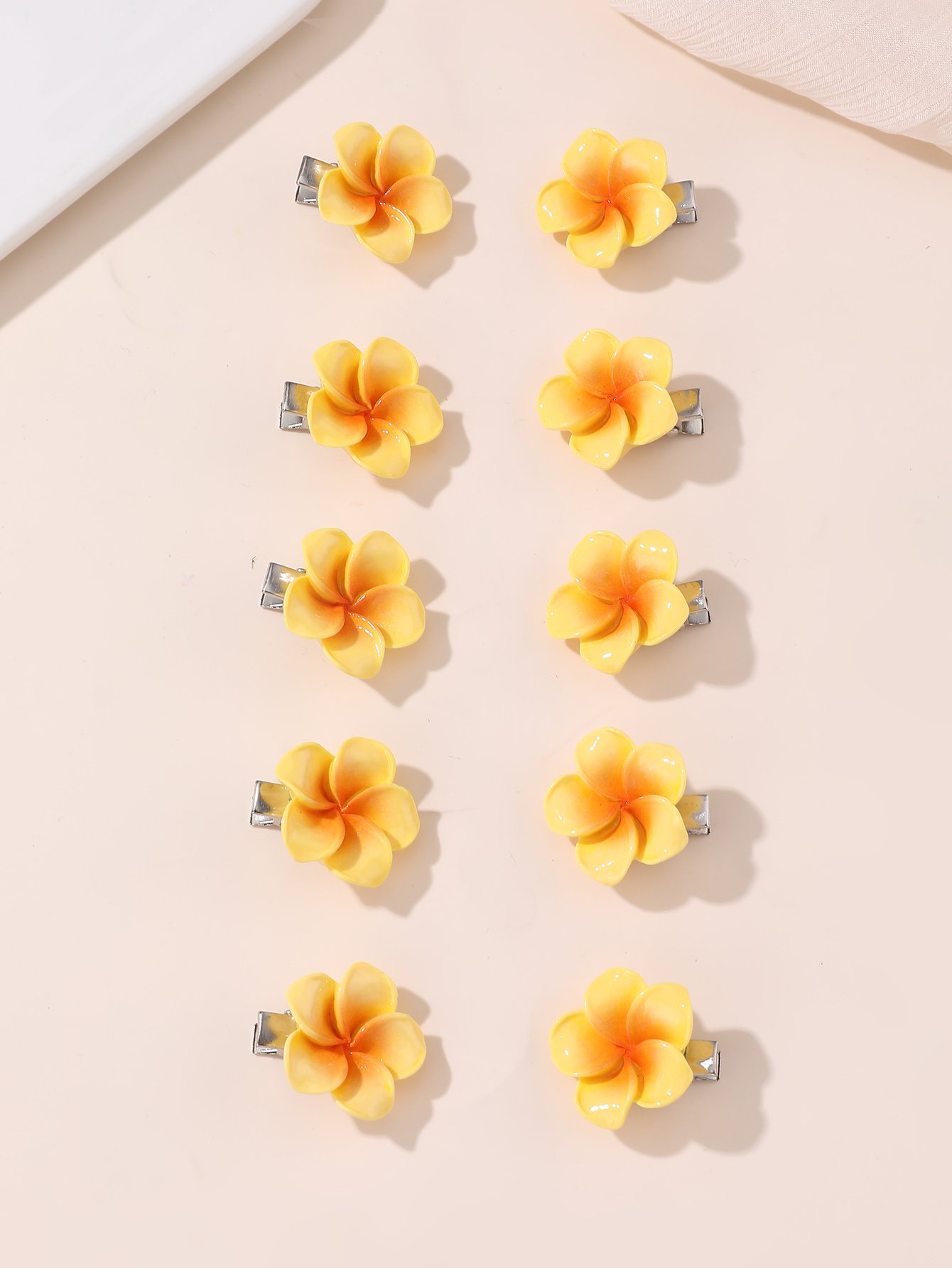 Set of 10 - Flower Hair Clips