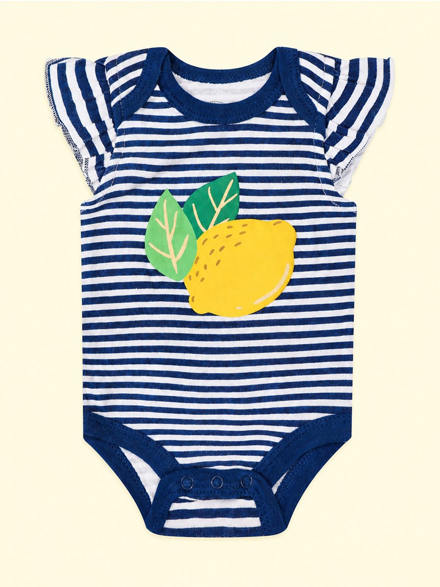Baby Pack of 3 - Ruffle Sleeve Cotton Bodysuit