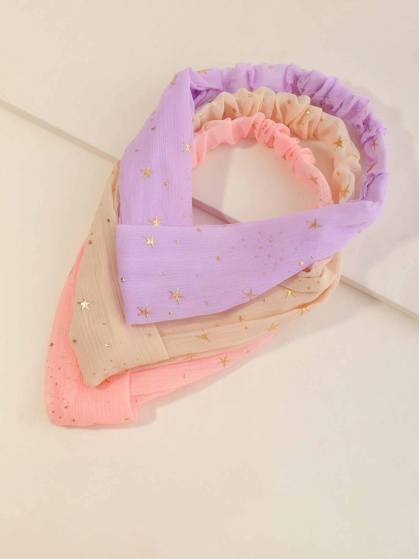 Set of 3 - Star Print Triangle Headband