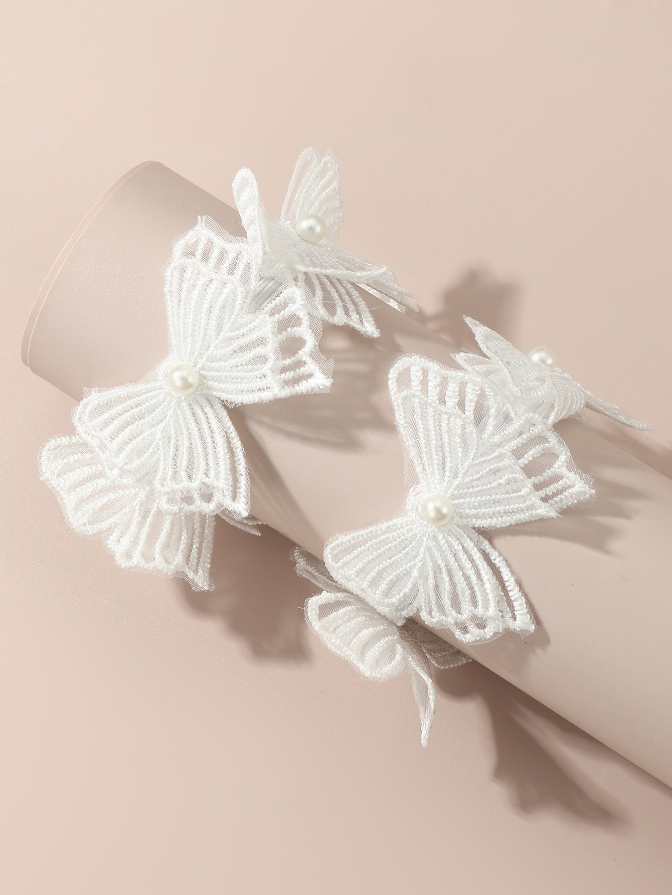 Set of 2 - Solid Flower Hair Ties
