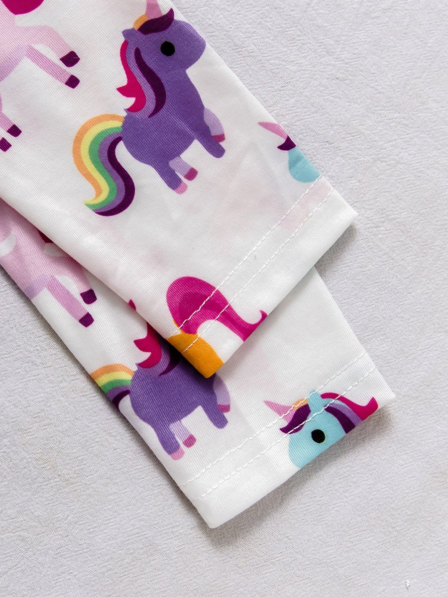 Graphic Print Long Sleeve Shirt And Pyjama Set