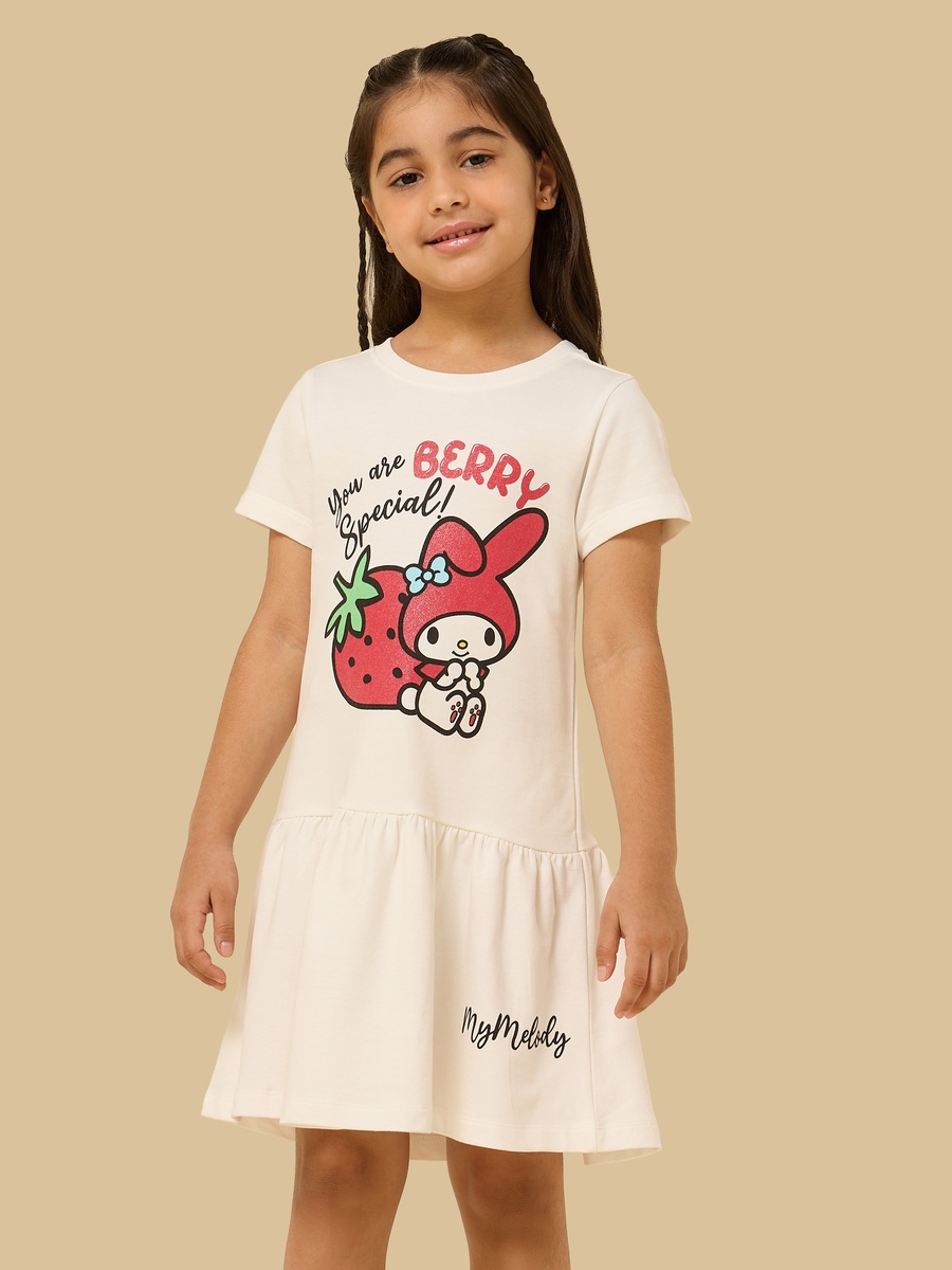 My Melody Print Drop Waist Dress