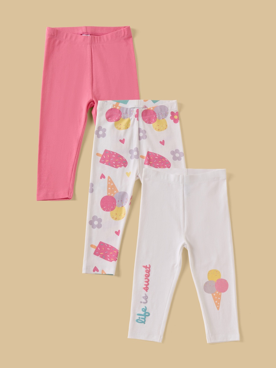 Pack of 3 - Ice Cream Print Leggings