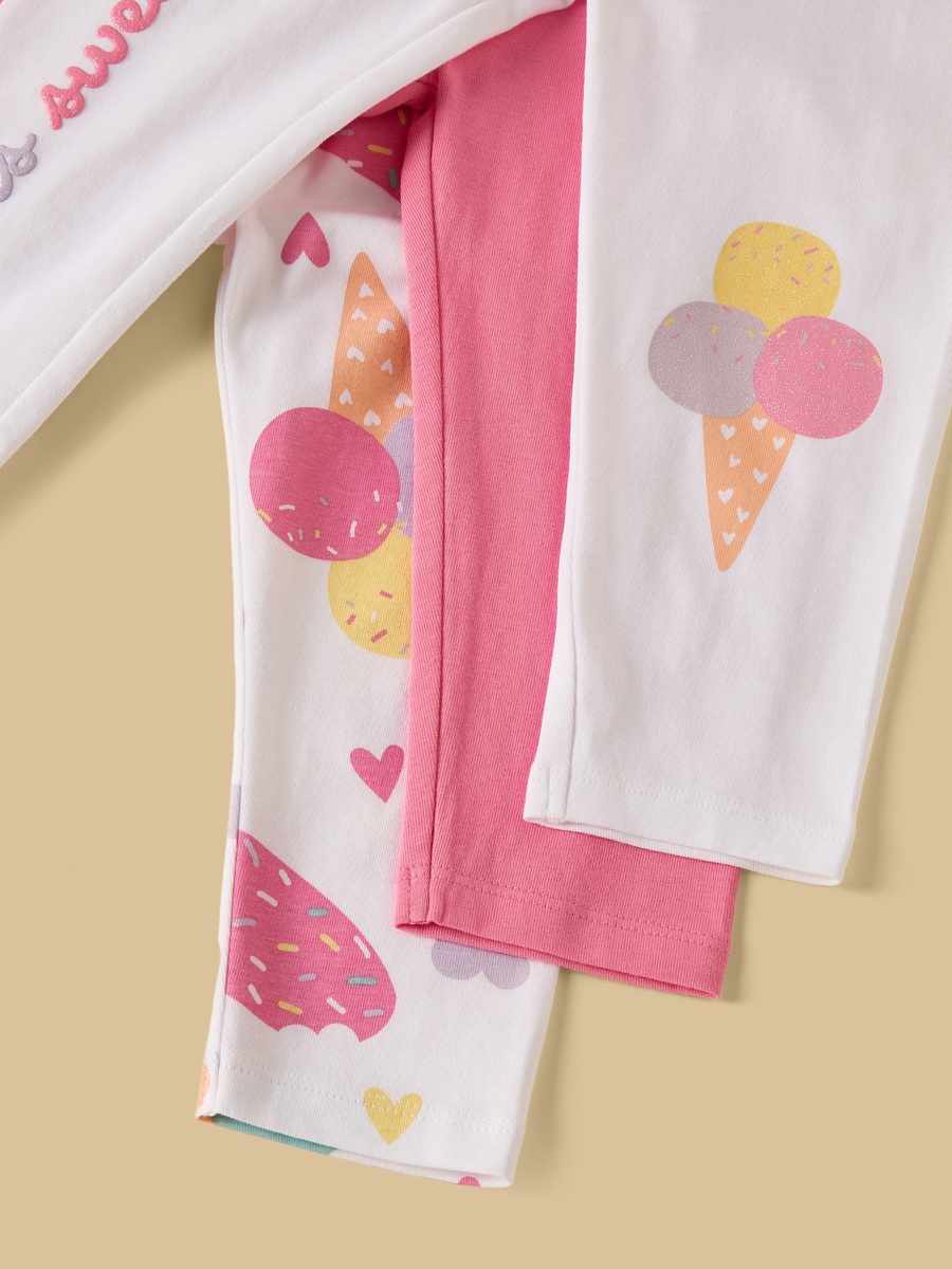 Pack of 3 - Ice Cream Print Leggings