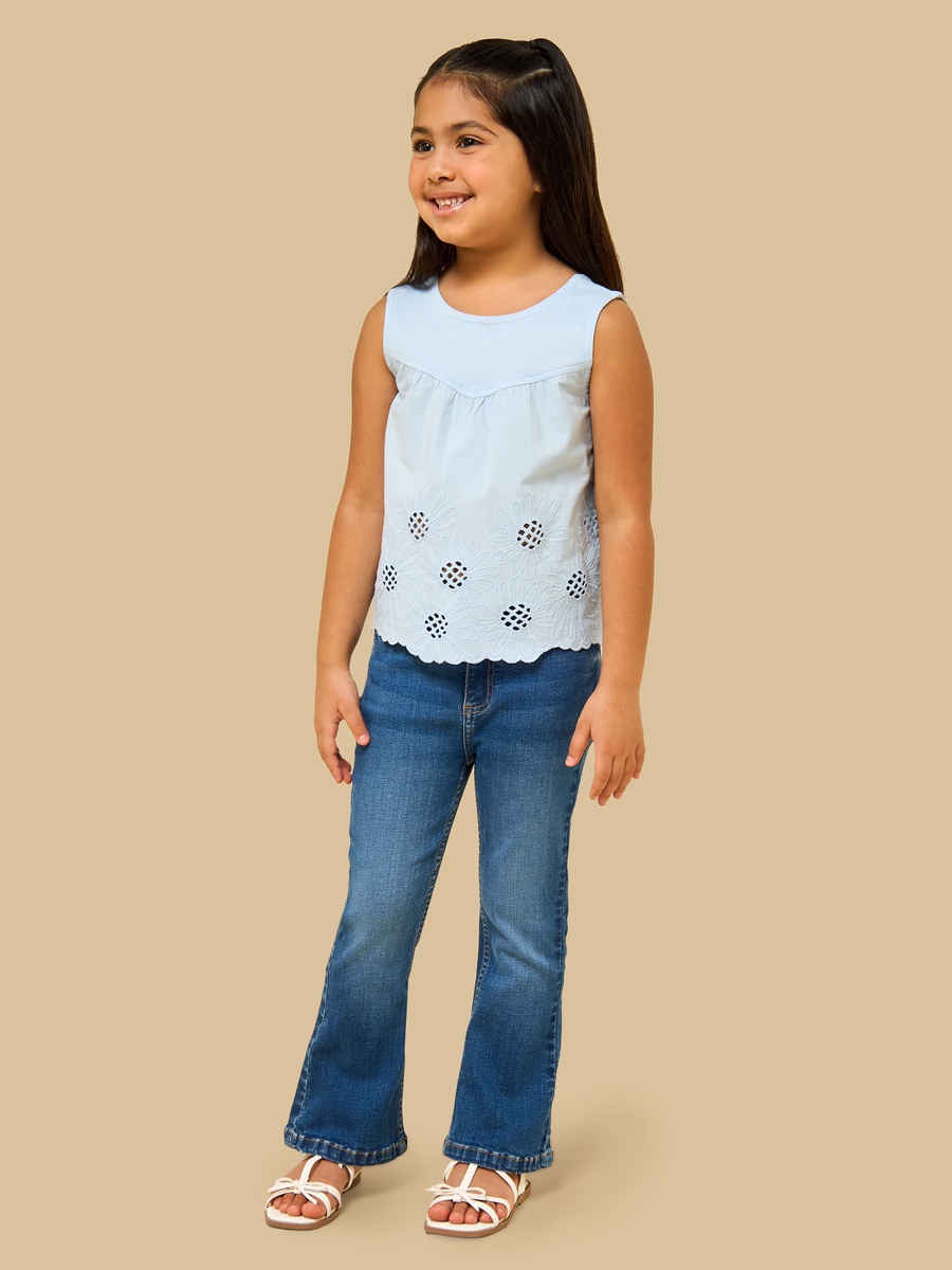 Floral Embroidered Sleeveless Top