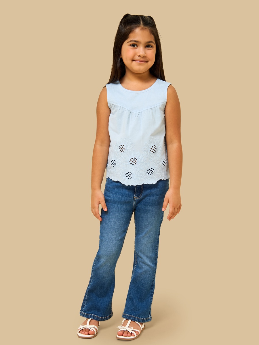 Floral Embroidered Sleeveless Top